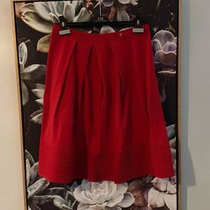 CH CAROLINA HERRERA ALINE RED  KNIT SKIRT